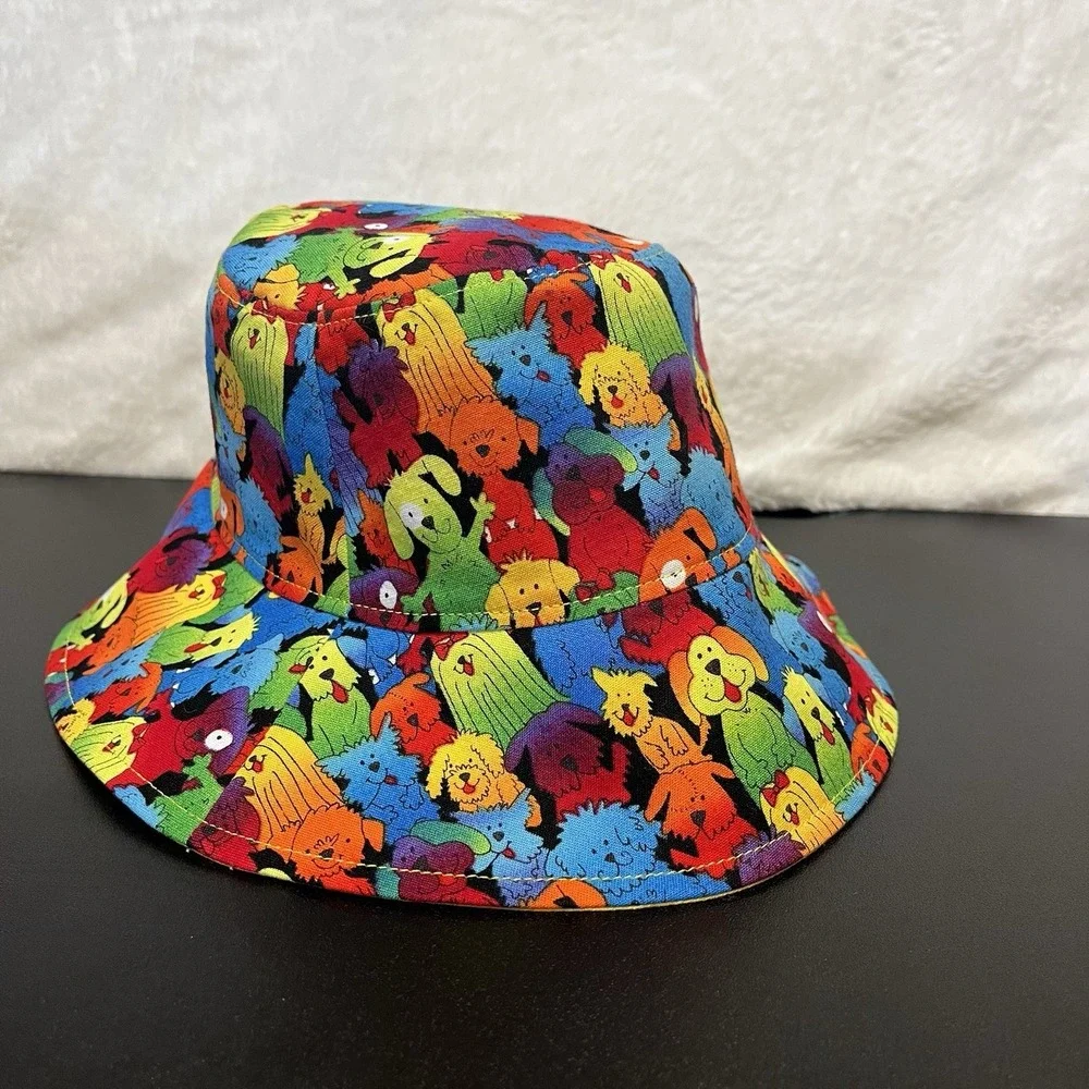 Bucket Hat DOGS Boys Girls Baby Kids Colorful JANET LAYNE Designs Sun Protection